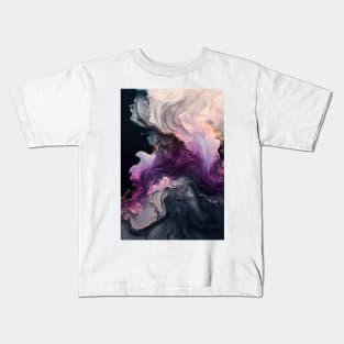 Royal Ripple - Abstract Alcohol Ink Resin Art Kids T-Shirt